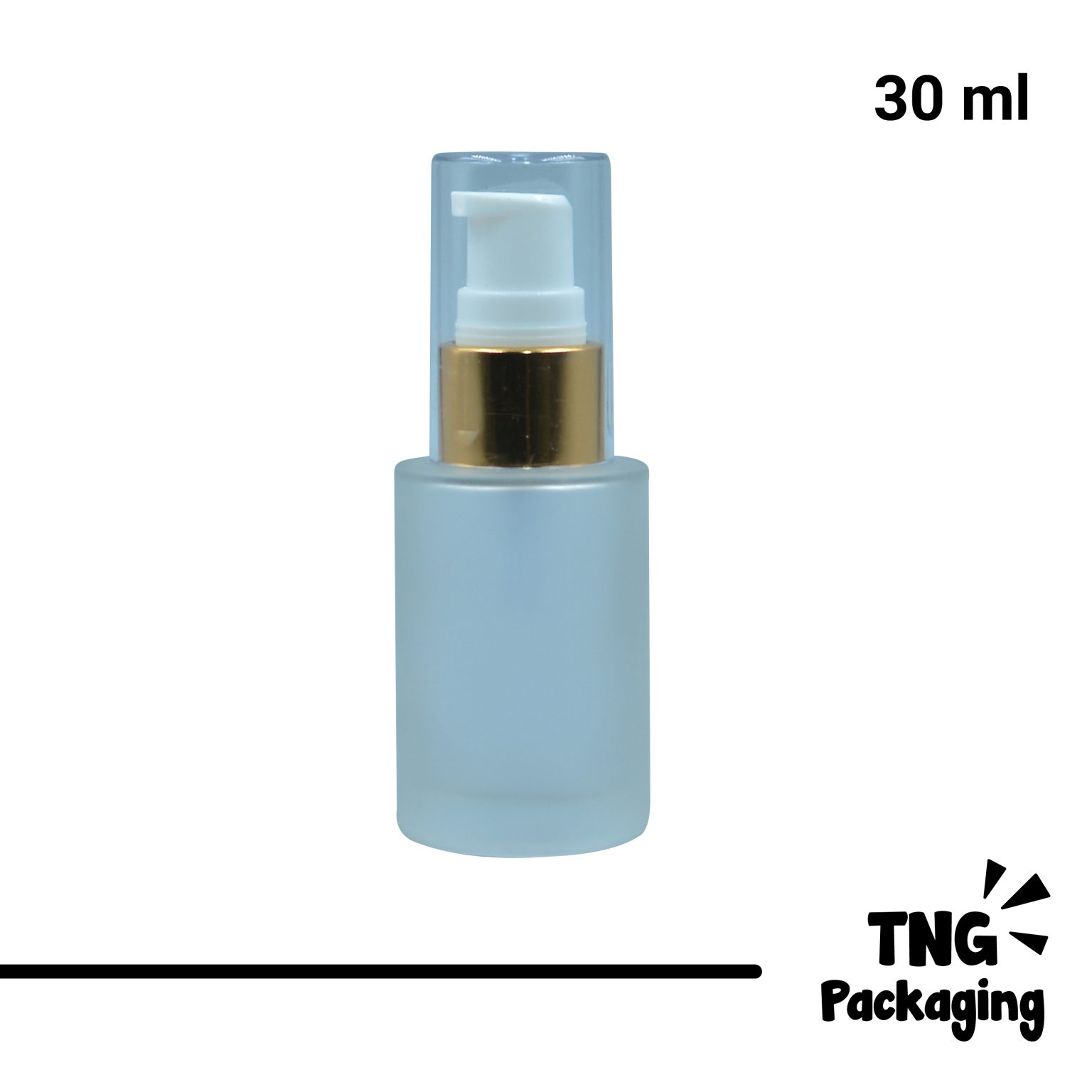 Botol Pump Kaca Leher Gold 30 Ml Tng Packaging Kemasan Skincare